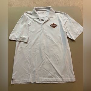 Harley-Davidson polo shirt.